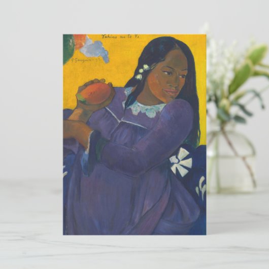 Frau mit Mango | Paul Gauguin (Stehend Vorderseite)