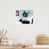 Frau mit Maniküre und Gesichtszügen im Wellness-Ce Poster (Küche)