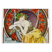 Frau mit Mohn, Mucha Große Geschenktüte (Vorderseite)