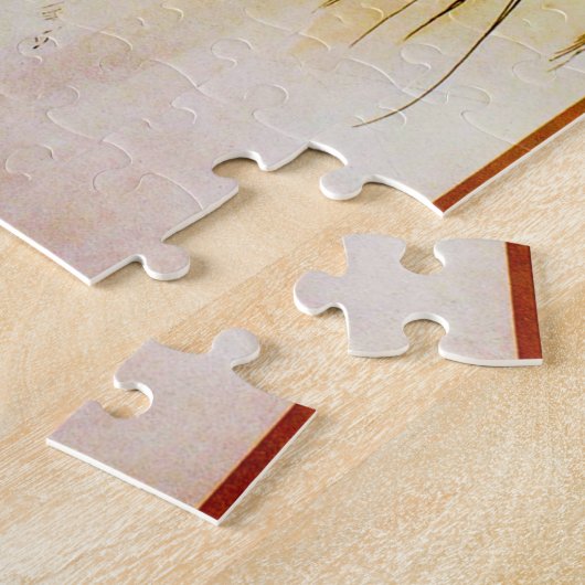 Frau mit Mohn, Mucha Puzzle (Seite)