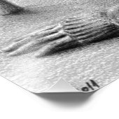 Frau mit Morgenkaffee Stift zeichnend Kunst Fotodruck (Ecke)