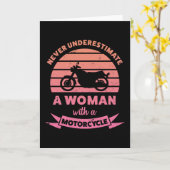 Frau mit Motorrad Funny Gifts Ehefrau Karte (Gelbe Blume)