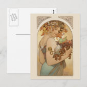 Frau mit Obst Postkarte (Vorne/Hinten)