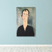 Frau mit Ohrringen Leinwanddruck (Insitu (Holzboden))