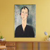 Frau mit Ohrringen Leinwanddruck (Insitu (Wohnzimmer))