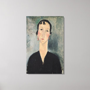 Frau mit Ohrringen Leinwanddruck