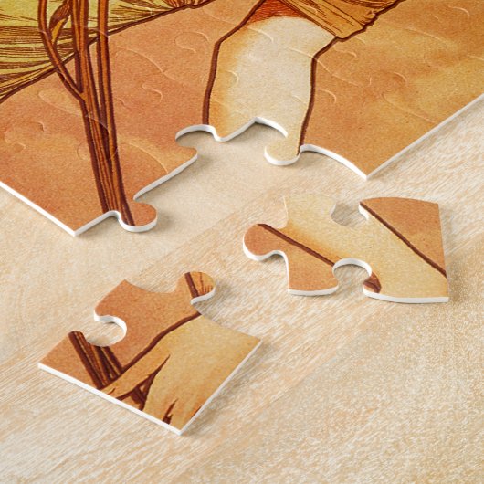 Frau mit Oragna Bouquet Puzzle (Seite)