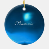 FRAU MIT ORIENTAL YELLOW TURBAN / BLAUE SAPPHIRE KERAMIKORNAMENT (Hinten)