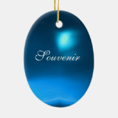 FRAU MIT ORIENTAL YELLOW TURBAN / BLAUE SAPPHIRE KERAMIKORNAMENT (Hinten)