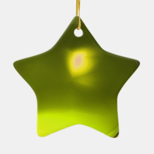 FRAU MIT ORIENTAL YELLOW TURBAN Star Keramikornament (Hinten)