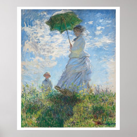 "FRAU MIT PARASOL" CLAUDE MONET POSTER (Vorne)