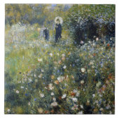 Frau mit Parasol im Garten von Auguste Renoir Fliese (Vorderseite)