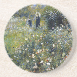 Frau mit Parasol im Garten von Auguste Renoir Getränkeuntersetzer