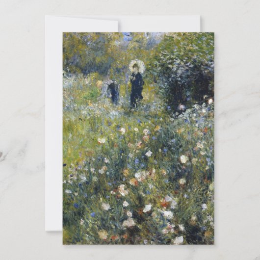 Frau mit Parasol im Garten von Auguste Renoir Karte (Vorderseite)