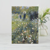 Frau mit Parasol im Garten von Auguste Renoir Karte (Stehend Vorderseite)
