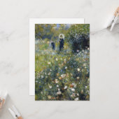 Frau mit Parasol im Garten von Auguste Renoir Karte (Vorderseite/Rückseite Beispiel)