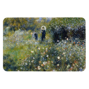 Frau mit Parasol im Garten von Auguste Renoir Magnet