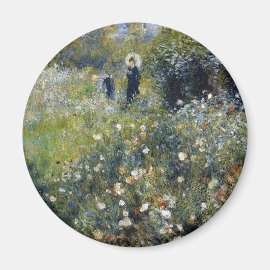 Frau mit Parasol im Garten von Auguste Renoir Magnet (Vorne)