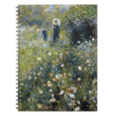 Frau mit Parasol im Garten von Auguste Renoir Notizblock (Vorderseite)