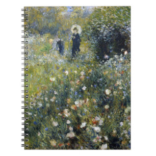 Frau mit Parasol im Garten von Auguste Renoir Notizblock