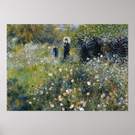 Frau mit Parasol im Garten von Auguste Renoir Poster (Vorne)