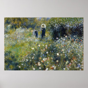 Frau mit Parasol im Garten von Auguste Renoir Poster
