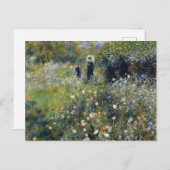 Frau mit Parasol im Garten von Auguste Renoir Postkarte (Vorne/Hinten)