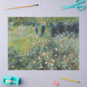 Frau mit Parasol im Garten von Auguste Renoir Seidenpapier (Basteln)
