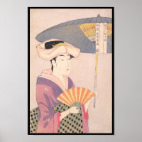 Frau mit Parasol Kitagawa Utamaro japanese Dame