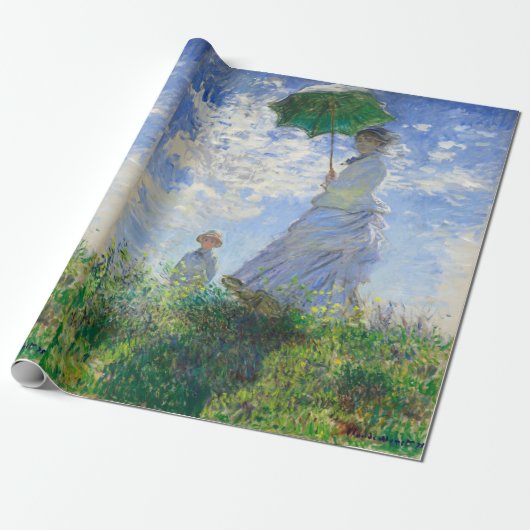 Frau mit Parasol, Madame Monet und ihrem Sohn Geschenkpapier (Ungerollt)