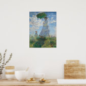 Frau mit Parasol Poster (Küche)