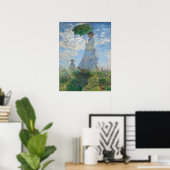 Frau mit Parasol Poster (Heimbüro)