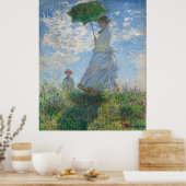 Frau mit Parasol Poster (Küche)