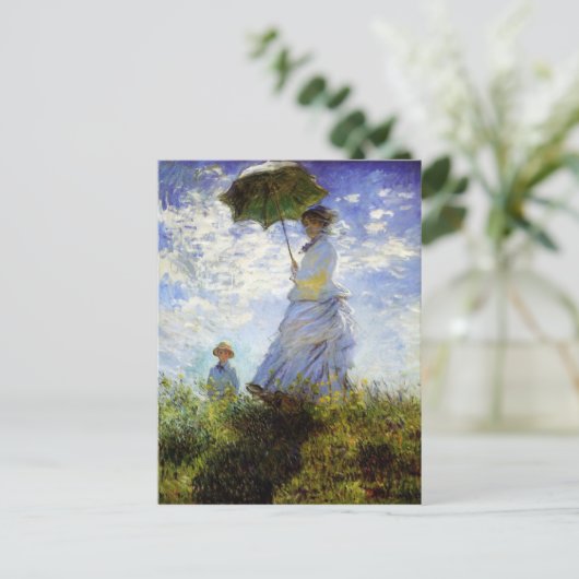 Frau mit Parasol Postkarte (Stehend Vorderseite)