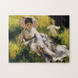 Frau mit Parasol Renoir Kunst Puzzle