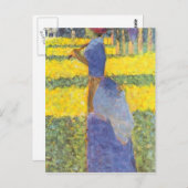 Frau mit Parasol von Georges Seurat Postkarte (Vorne/Hinten)