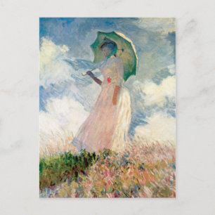 Frau mit Parasolpromenade Monte Brè Postkarte