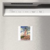 Frau mit Parasolstudie von Claude Monet Magnet (In Situ (Geschirrspüler))