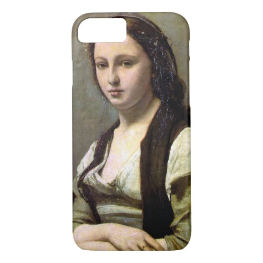 Frau mit Perle, Camille Corot, 1868-1870 Case-Mate iPhone Hülle (Rückseite)