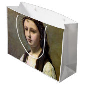 Frau mit Perle, Camille Corot, 1868-1870 Große Geschenktüte (Rückseite Schrägansicht)
