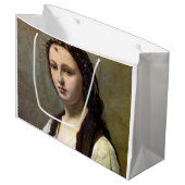 Frau mit Perle, Camille Corot, 1868-1870 Große Geschenktüte (Vorderseite Schrägansicht)