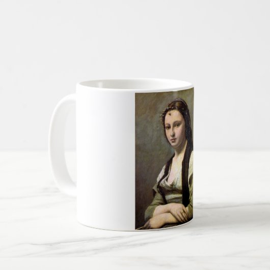 Frau mit Perle, Camille Corot, 1868-1870 Kaffeetasse (Vorderseite Links)
