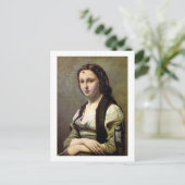 Frau mit Perle, Camille Corot, 1868-1870 Postkarte (Stehend Vorderseite)
