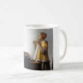 Frau mit Perlenschnur, Johannes Vermeer Kaffeetasse (VorderseiteRechts)