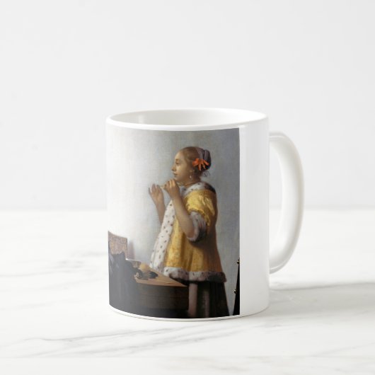 Frau mit Perlenschnur, Johannes Vermeer Kaffeetasse (VorderseiteRechts)