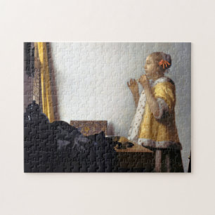 Frau mit Perlenschnur, Johannes Vermeer Puzzle