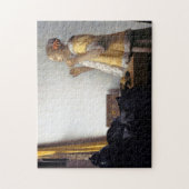 Frau mit Perlenschnur, Johannes Vermeer Puzzle (Vertikal)