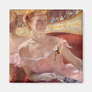 Frau mit Perlenschnur Magnet