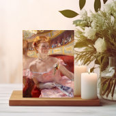 Frau mit Perlenschnur | Mary Cassatt Postkarte