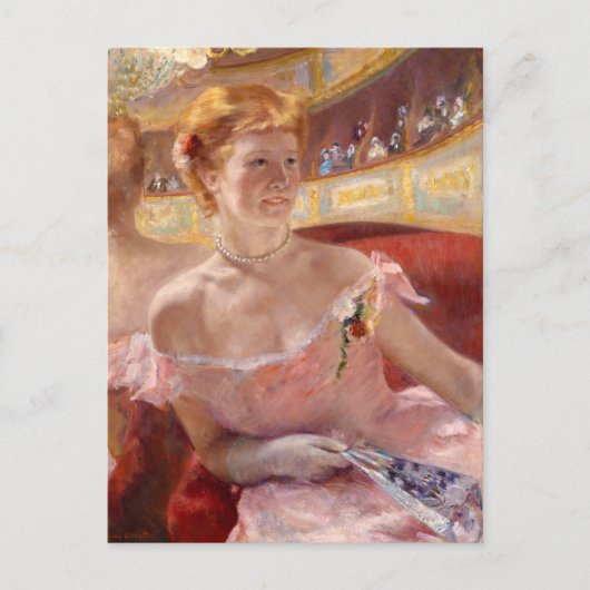 Frau mit Perlenschnur | Mary Cassatt Postkarte (Vorderseite)